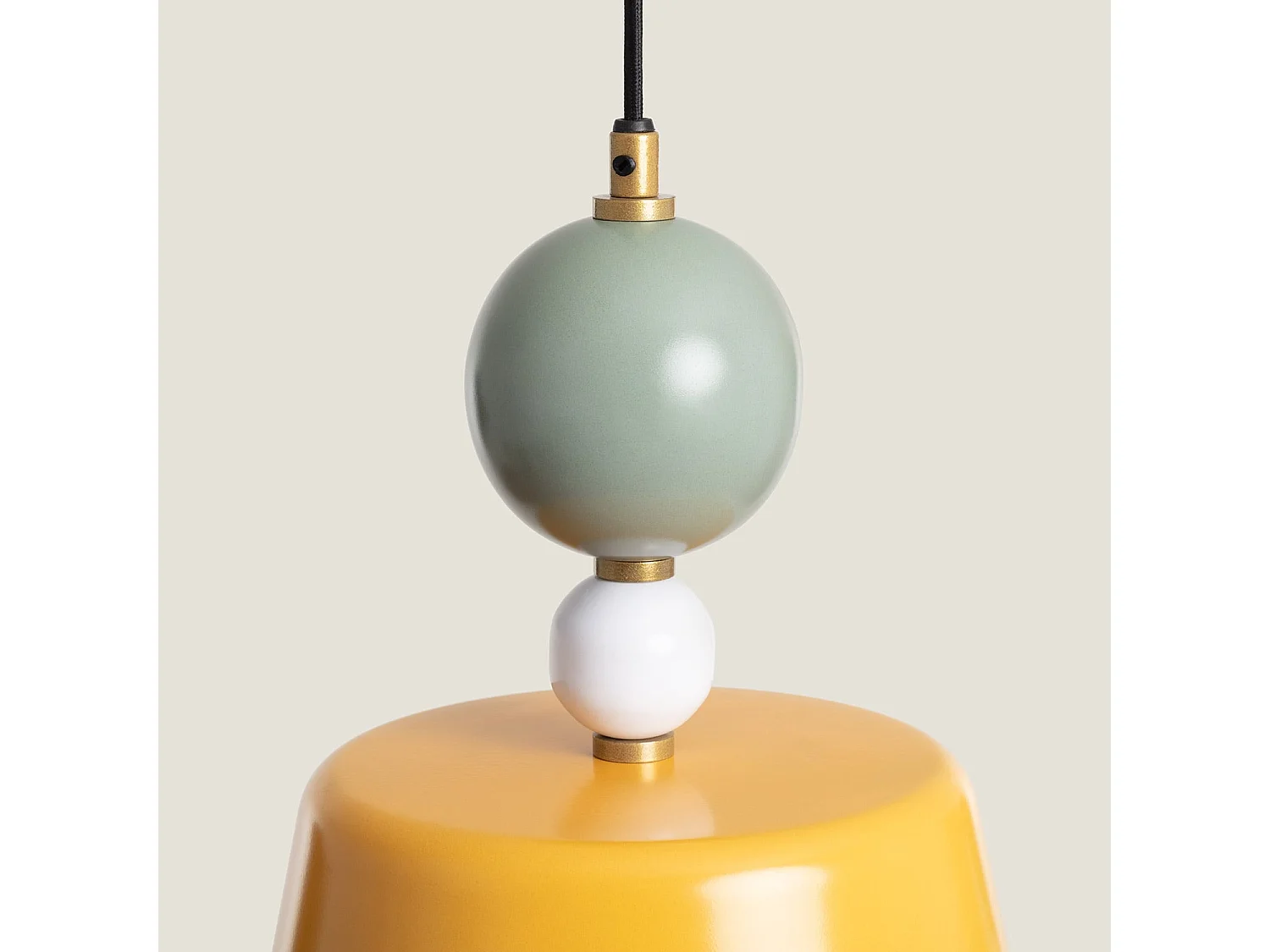 Lámpara Colgante Metal Pekia Bougy Amarillo