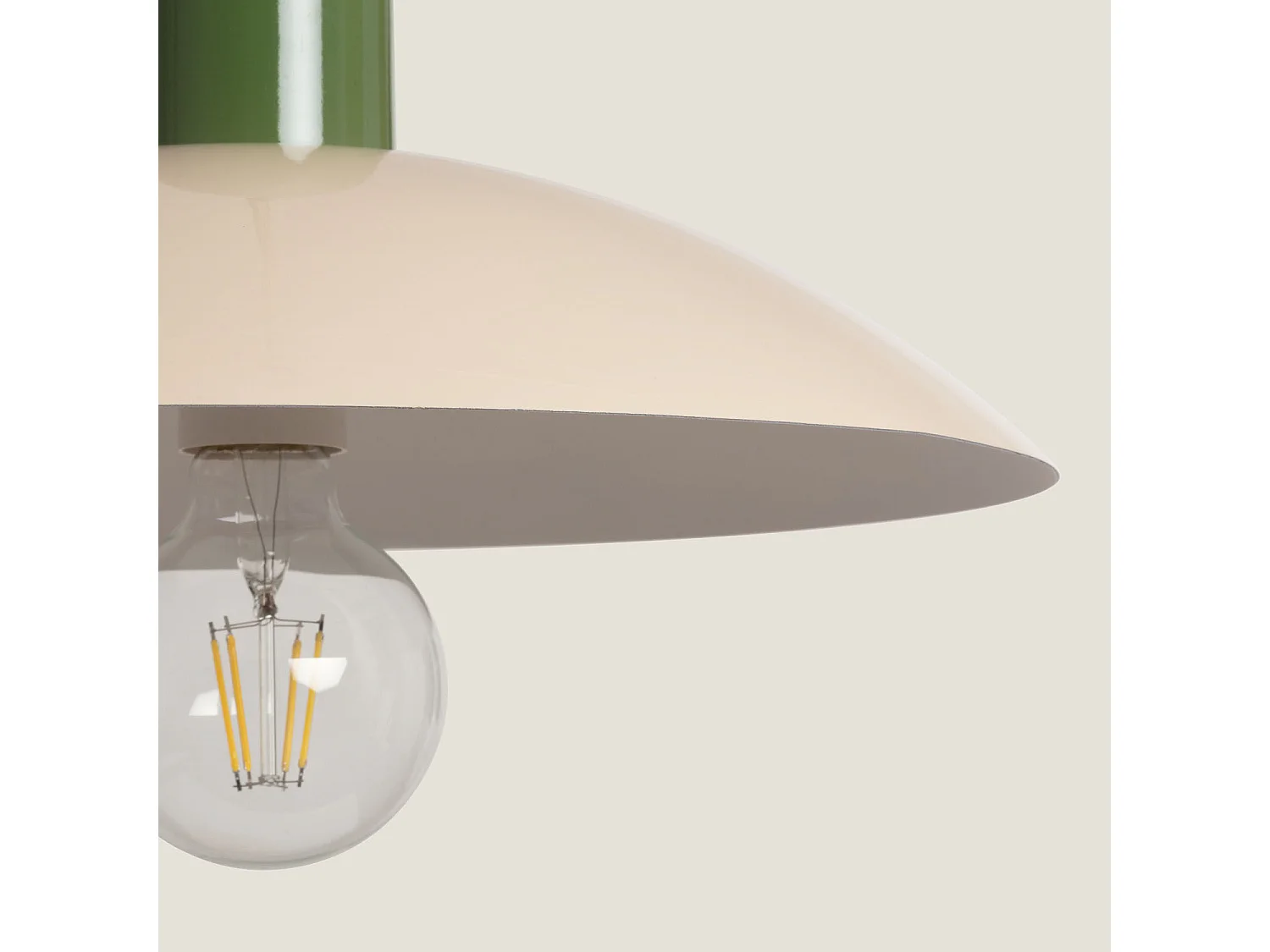 Lámpara Colgante Metal Noa Domo Beige ø35 cm