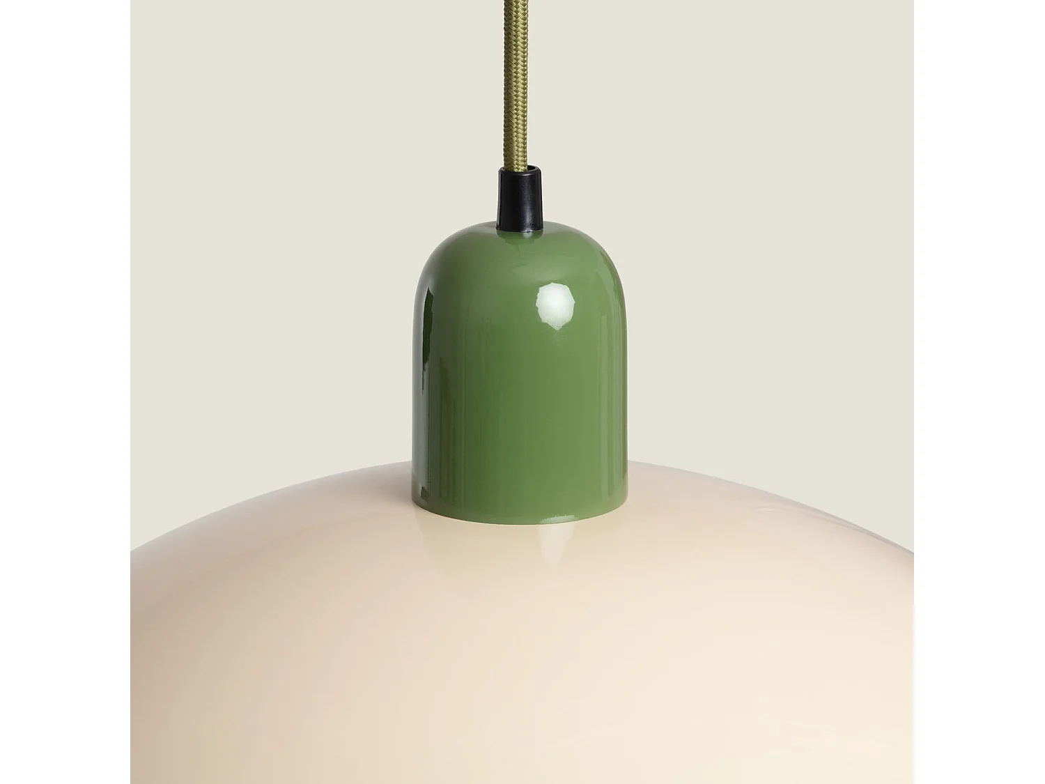 Lámpara Colgante Metal Noa Domo Beige ø35 cm