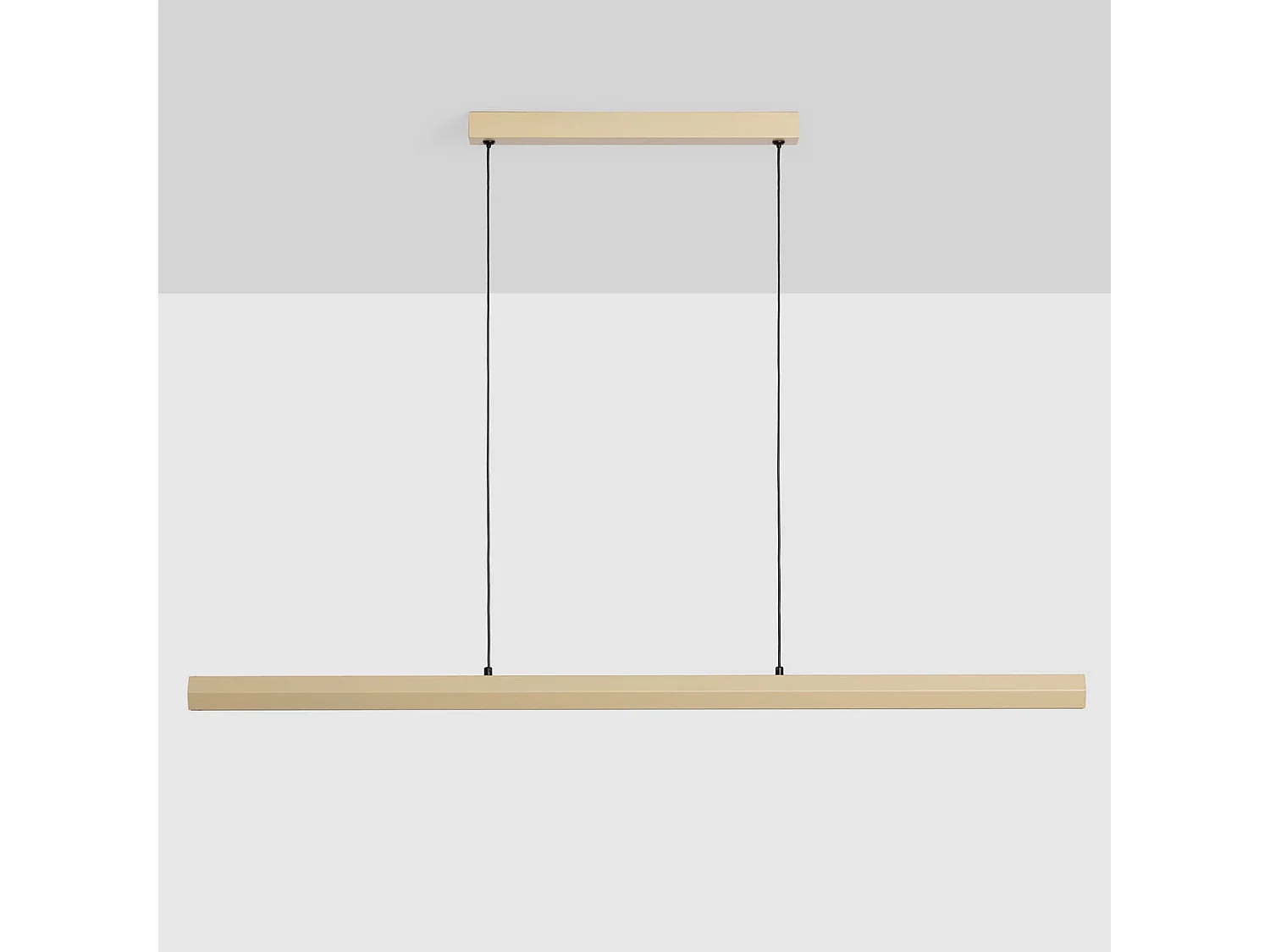 Lámpara Colgante Lineal LED 42W Aluminio Blanco Seleccionable Iluminación Doble Cara Funky Kool Beige Seleccionable (Cálido-Neutro) 2700K - 3500K - 4000K