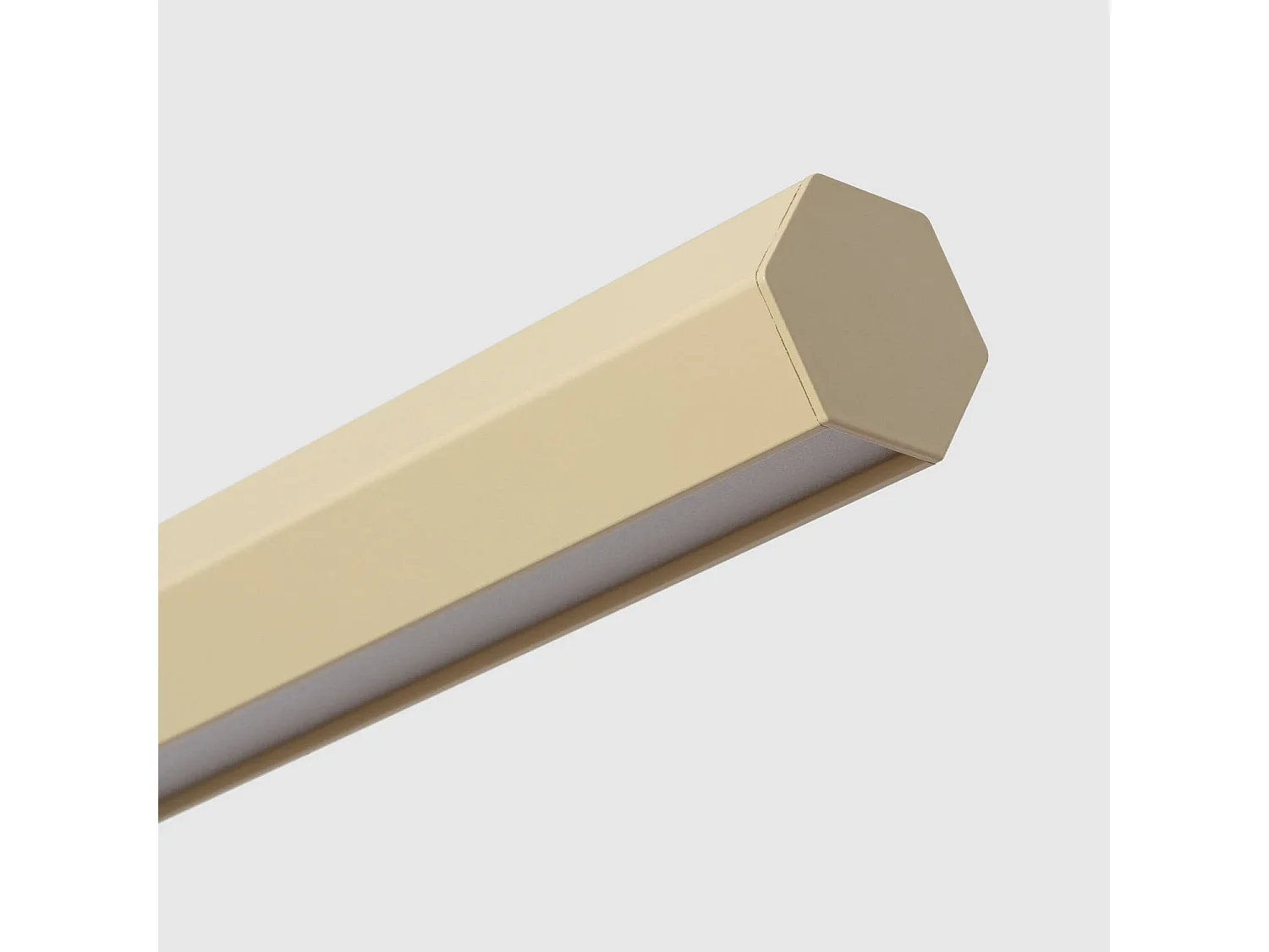 Lámpara Colgante Lineal LED 42W Aluminio Blanco Seleccionable Iluminación Doble Cara Funky Kool Beige Seleccionable (Cálido-Neutro) 2700K - 3500K - 4000K