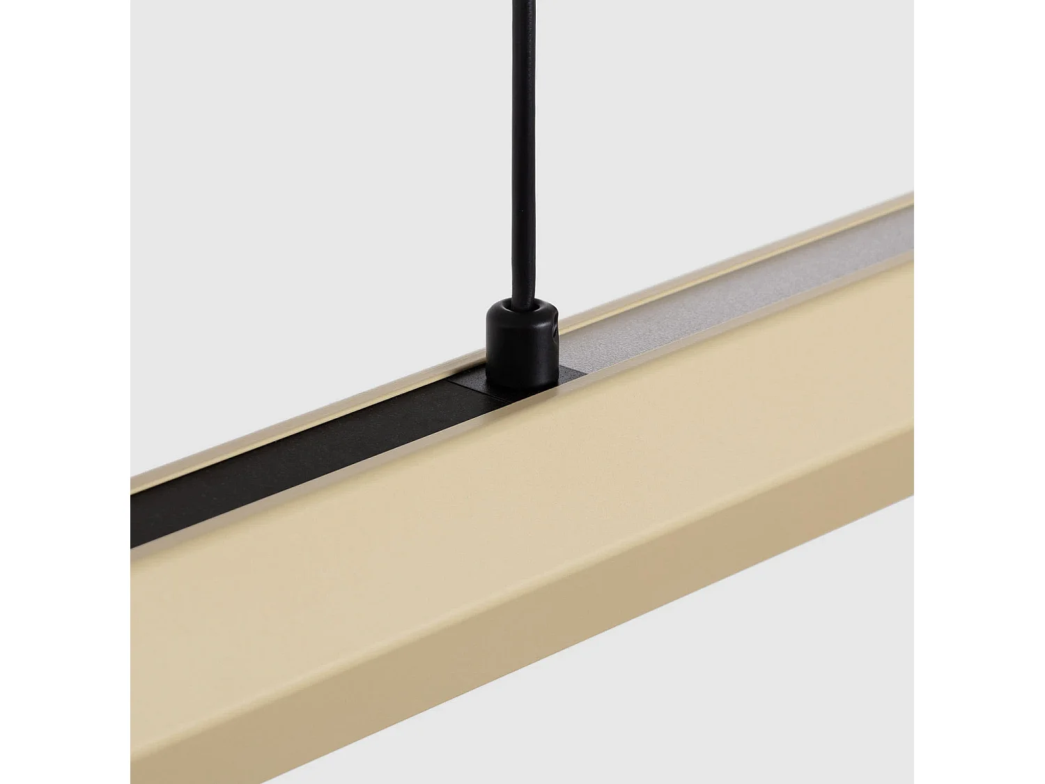Lámpara Colgante Lineal LED 42W Aluminio Blanco Seleccionable Iluminación Doble Cara Funky Kool Beige Seleccionable (Cálido-Neutro) 2700K - 3500K - 4000K