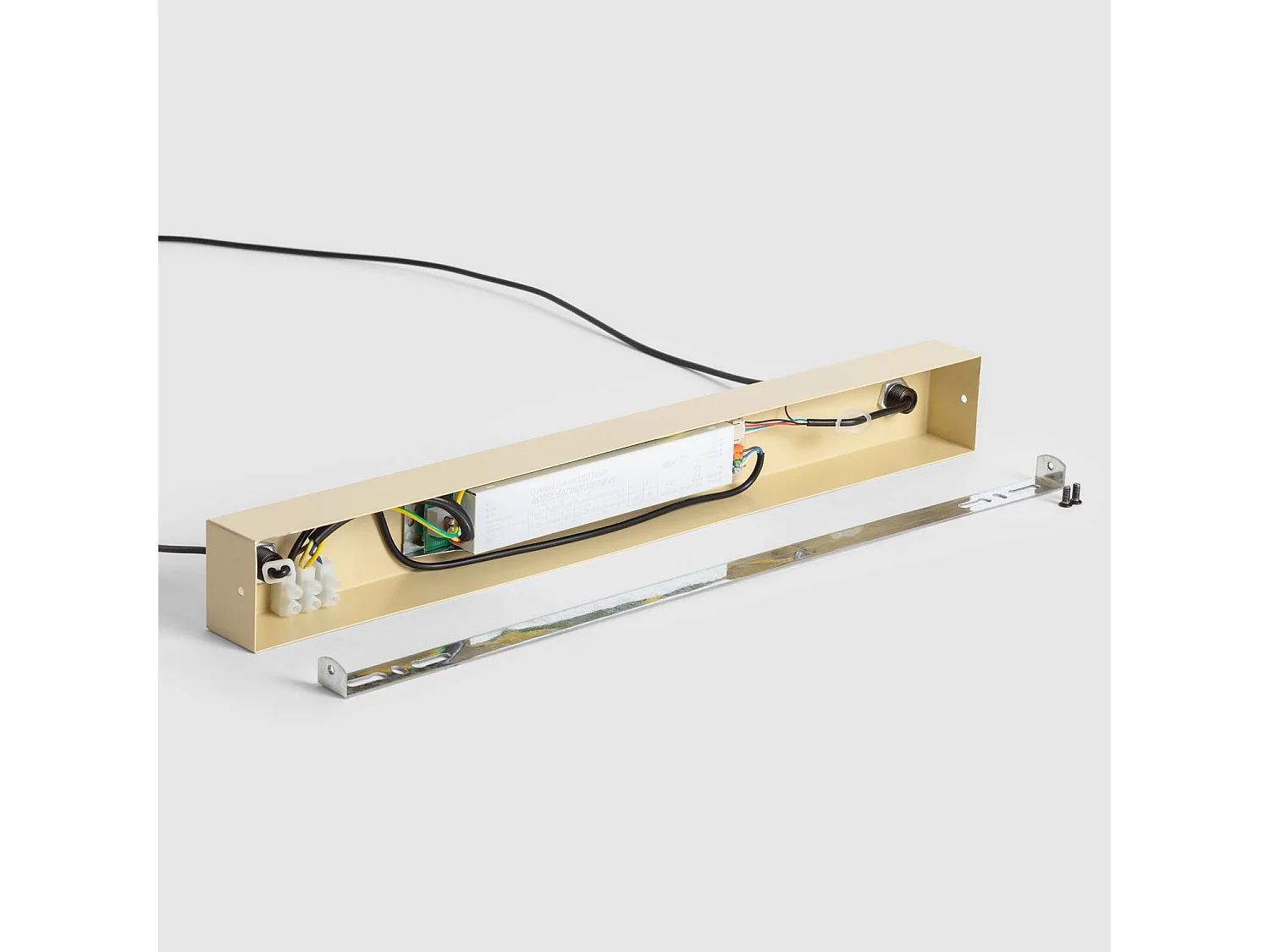 Lámpara Colgante Lineal LED 42W Aluminio Blanco Seleccionable Iluminación Doble Cara Funky Kool Beige Seleccionable (Cálido-Neutro) 2700K - 3500K - 4000K