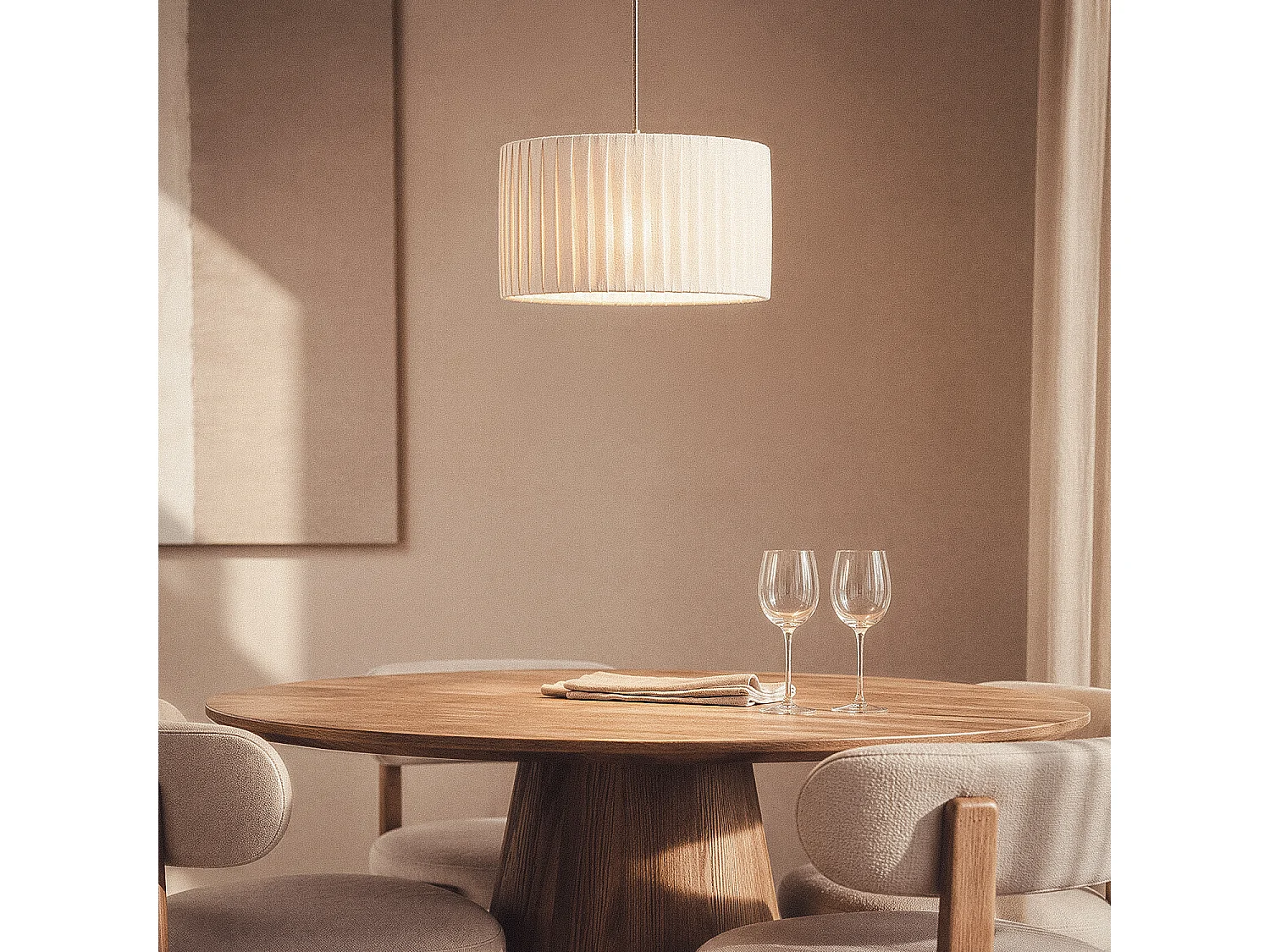 Lámpara Colgante Lino Petrina Beige