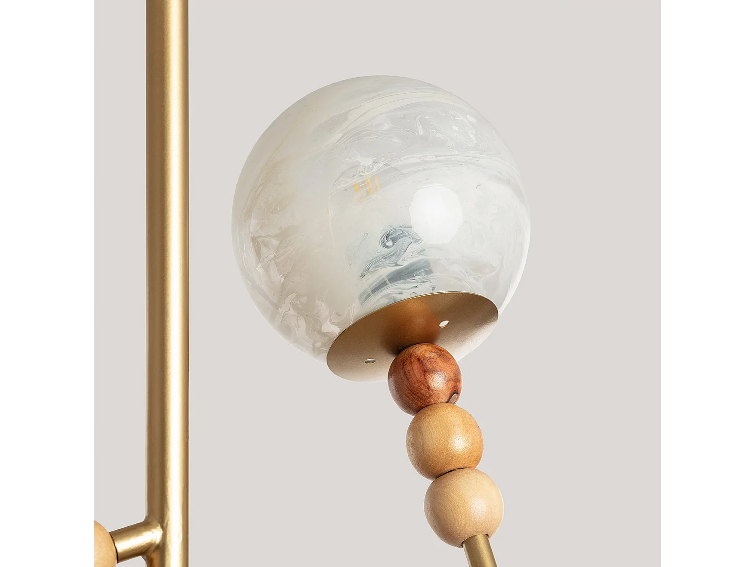 Lámpara Colgante Metal Cristal Routi ILUZZIA Dorado