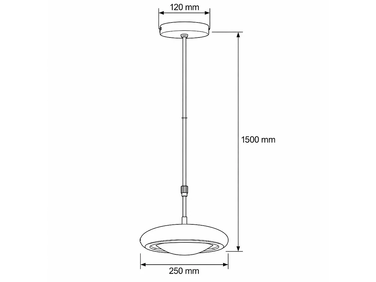 Lampada a Sospensione in Metallo Catalina Nero
