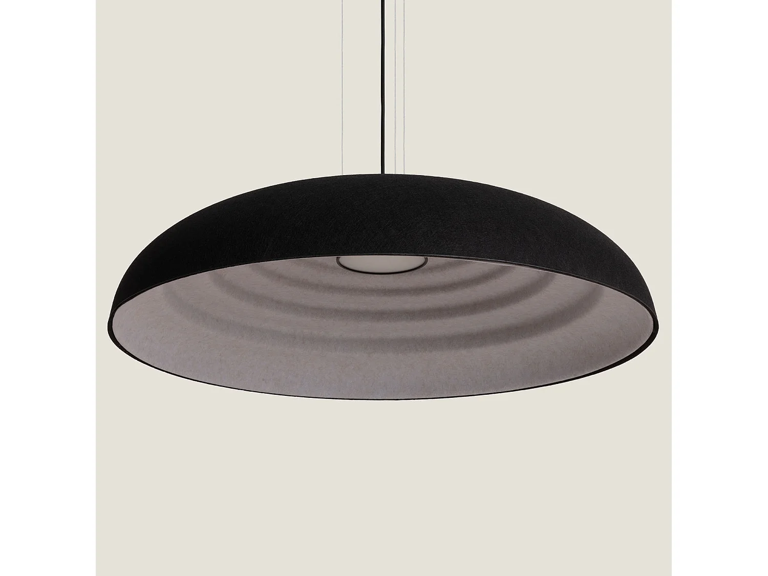 Lámpara Colgante Acústica LED 30W Fieltro Misis-L Negro