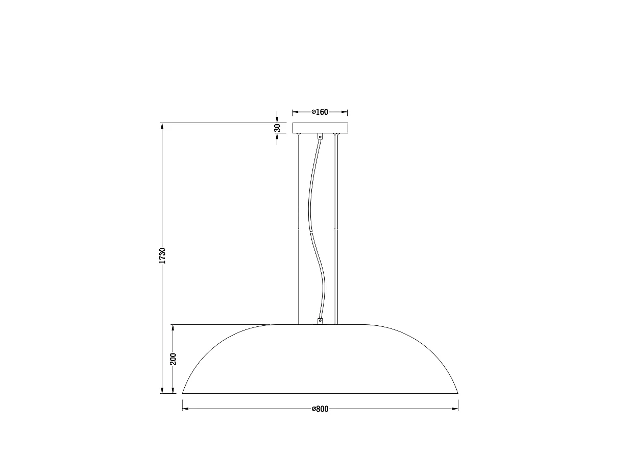 Lámpara Colgante Acústica LED 30W Fieltro Misis-L Negro