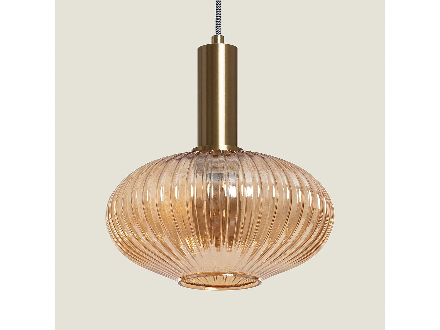 Lámpara Colgante Cristal Basile Dorado