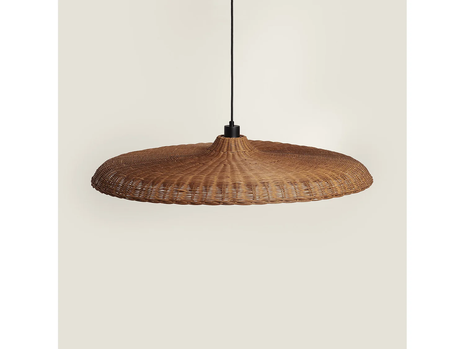 Lampada a Sospensione in Rattan Nara M Marrone