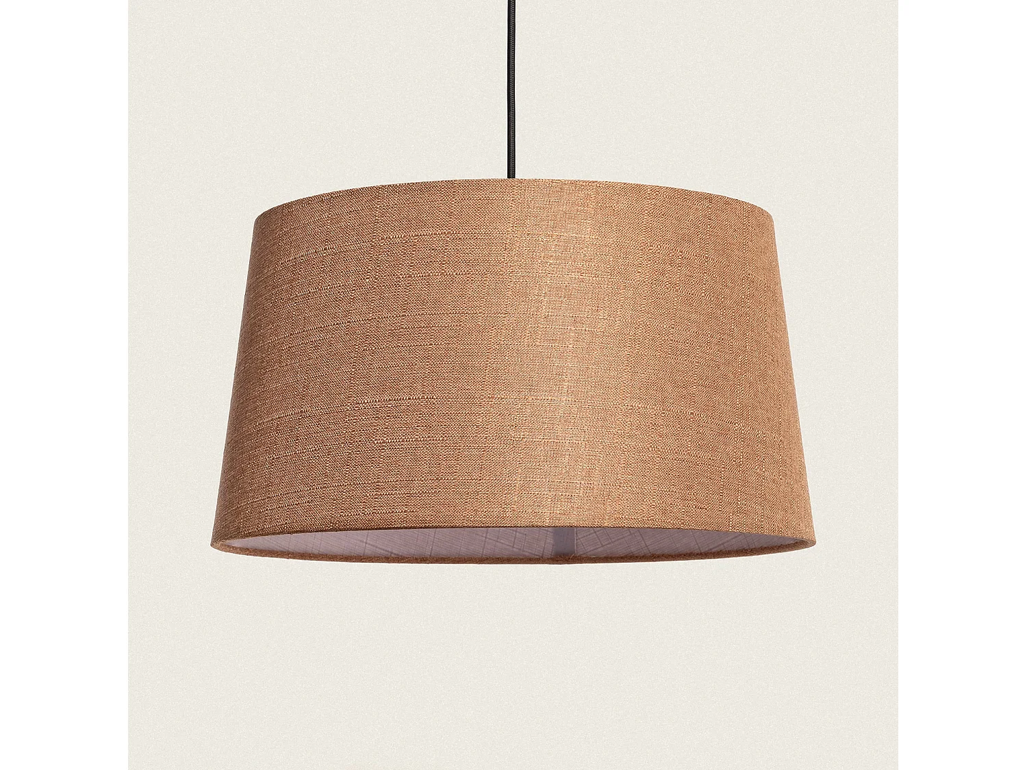 Lámpara Colgante Lino Genoveva Marrón ø40 cm