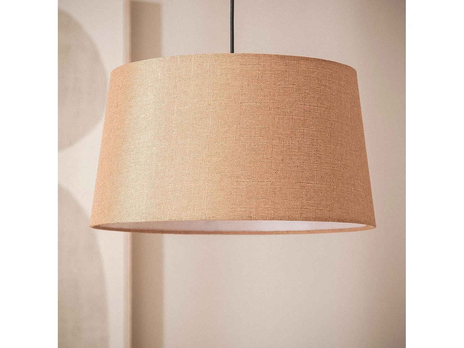 Lámpara Colgante Lino Genoveva Marrón ø40 cm