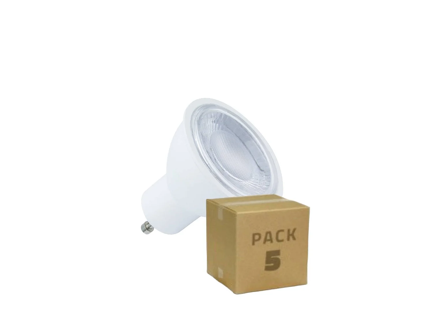 Pack 5 Lampadine Regolabili LED GU10 5W 430 lm 100º No Flicker 4000K Bianco Naturale