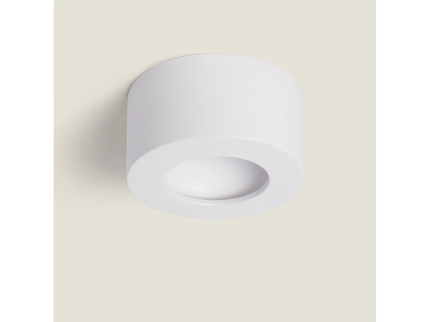 Plafón LED 8W Circular Aluminio Luz Indirecta Ø105 mm Tokkai 2700K Blanco Blanco Cálido