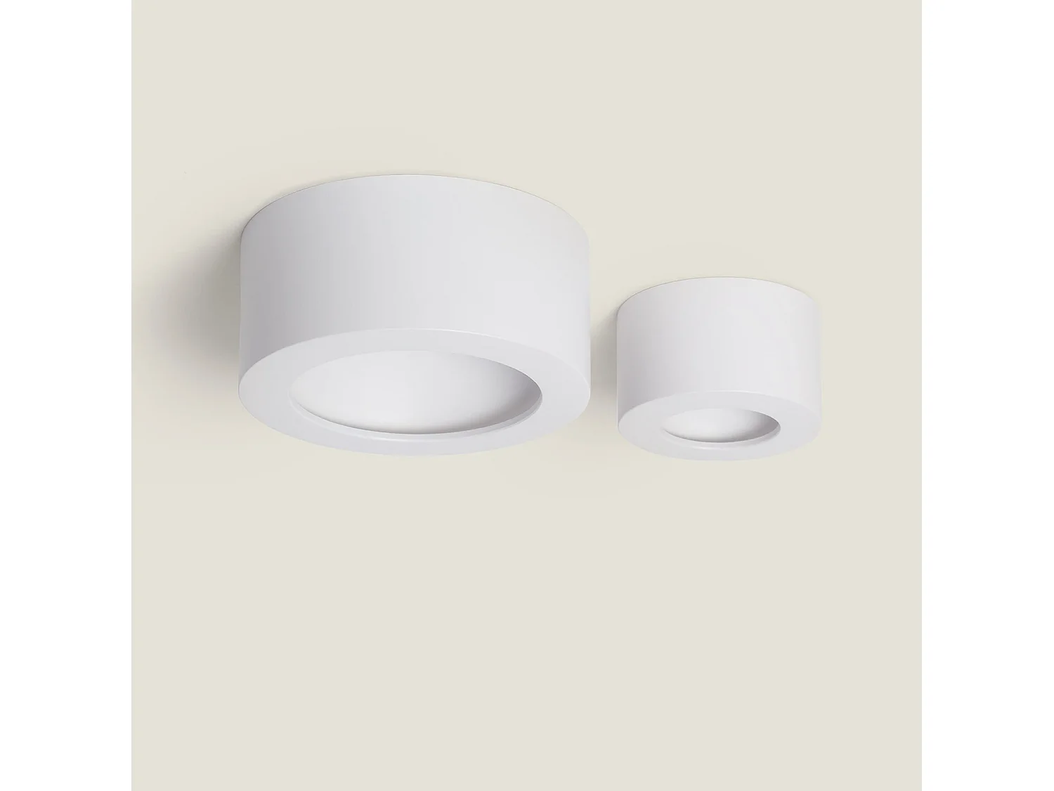 Plafón LED 8W Circular Aluminio Luz Indirecta Ø105 mm Tokkai 2700K Blanco Blanco Cálido