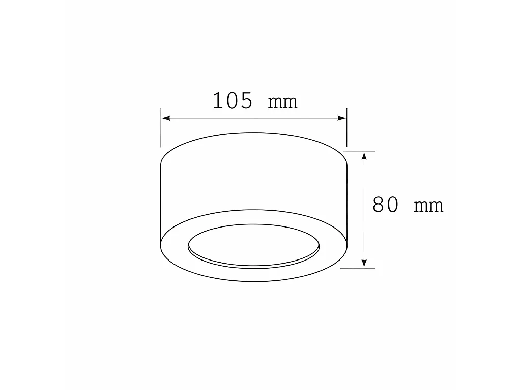 Plafón LED 8W Circular Aluminio Luz Indirecta Ø105 mm Tokkai 2700K Blanco Blanco Cálido