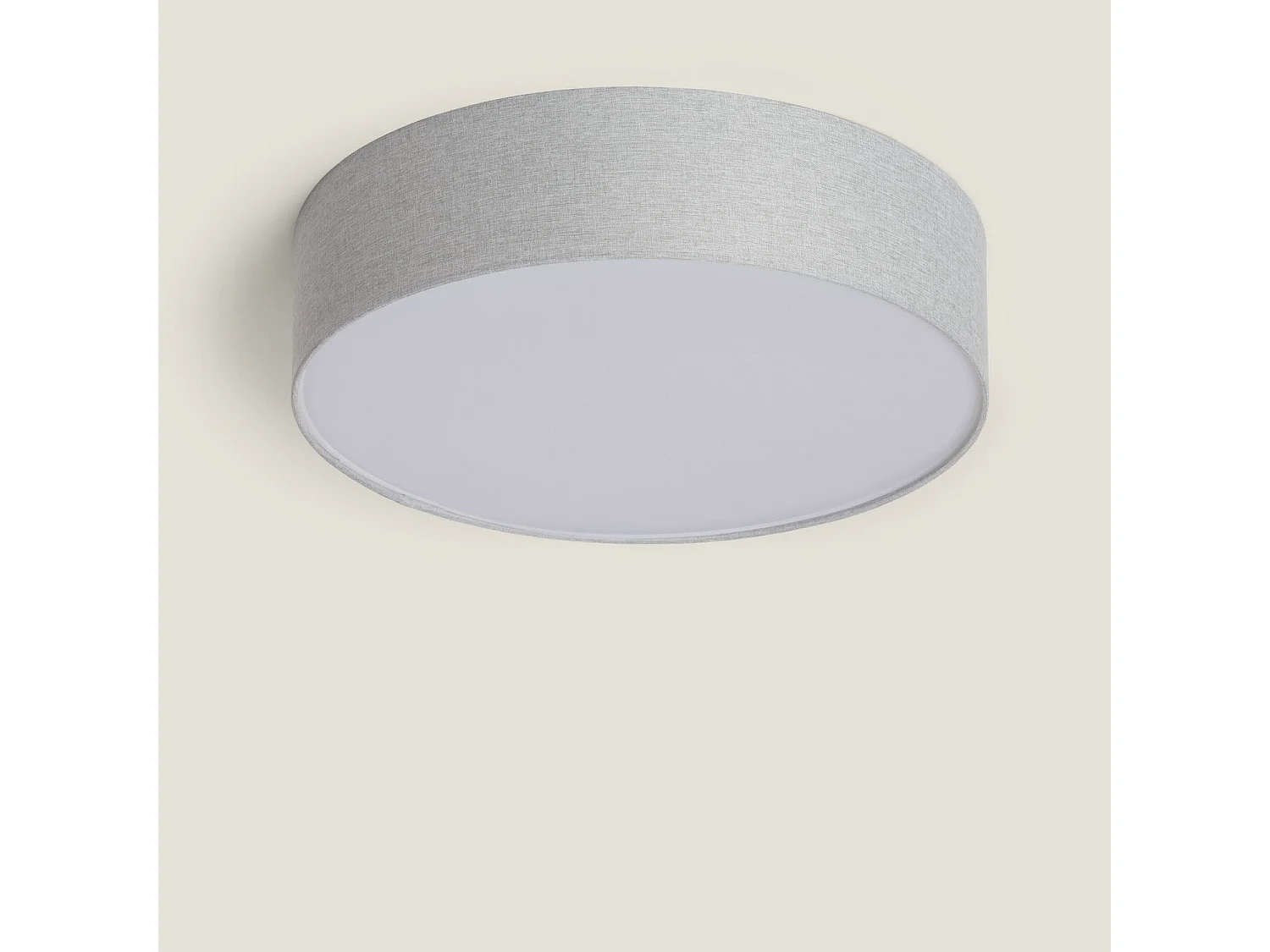Plafón Circular Lino Ø500 mm Ranje Gris