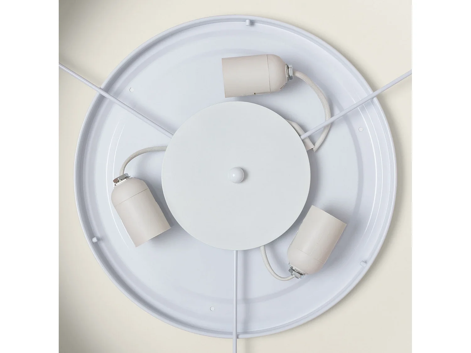 Plafón Circular Lino Ø500 mm Ranje Gris