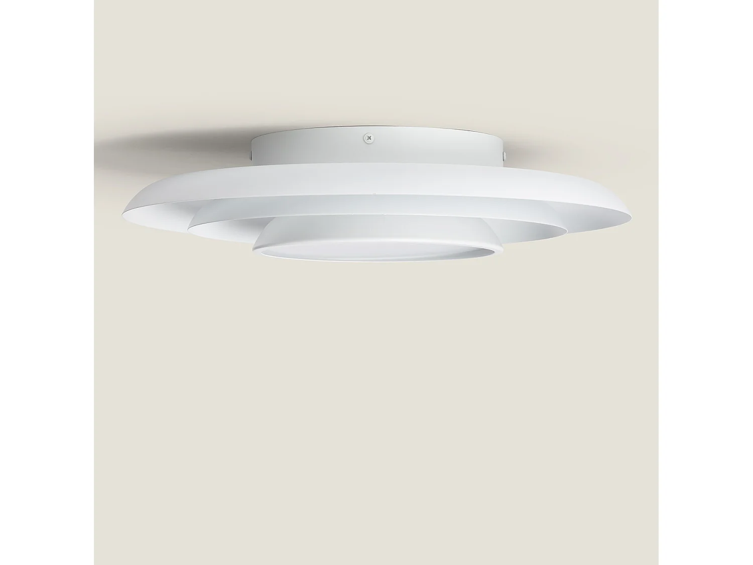 Plafón LED 26W Circular Metal Ø400 mm CCT Seleccionable Handen Telmor Blanco