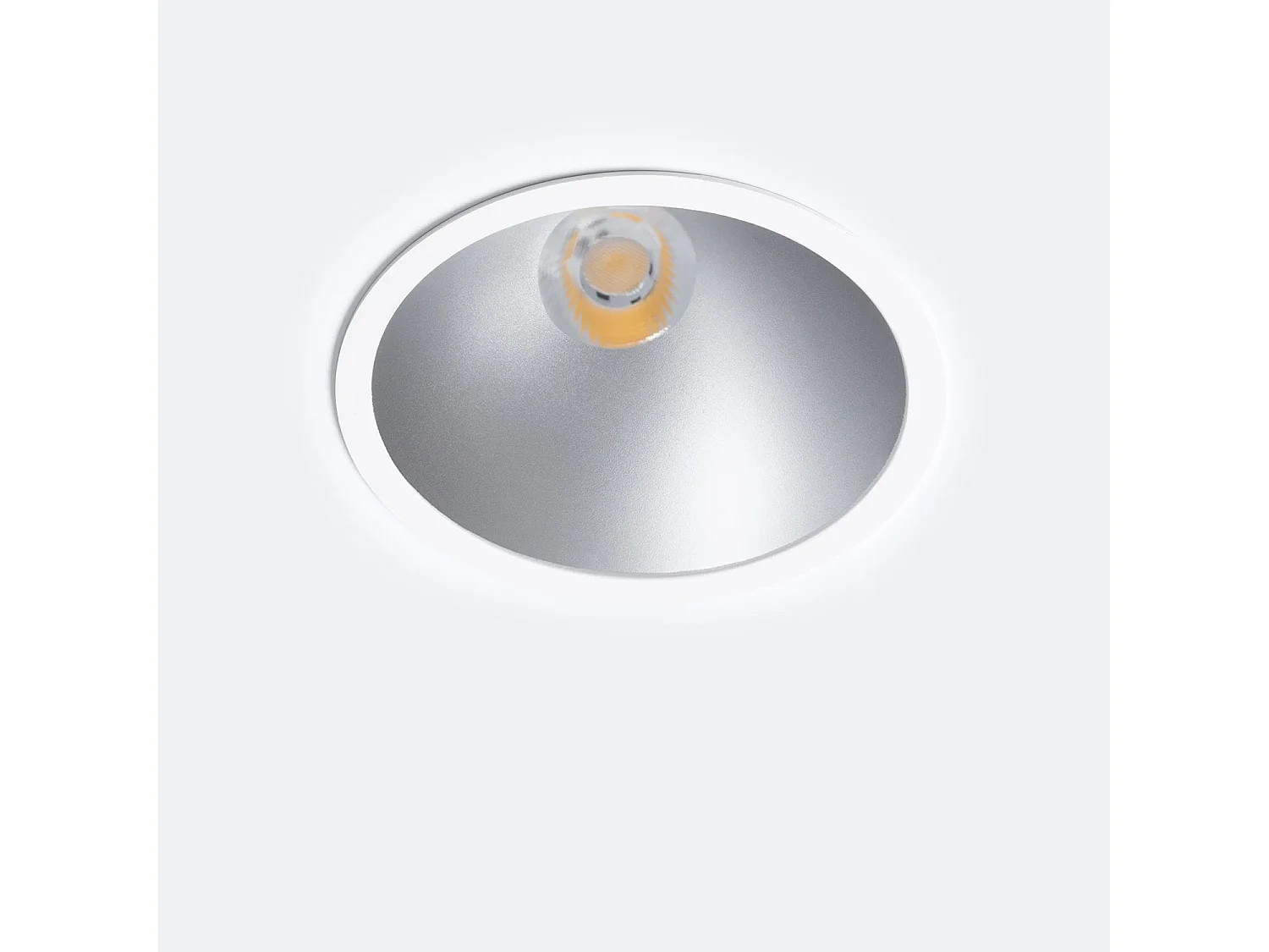 Foco Downlight LED 9W / 12W Cónico inclinación 20º Areni Corte Ø 100 mm 4000K Gris Blanco Neutro 9 W