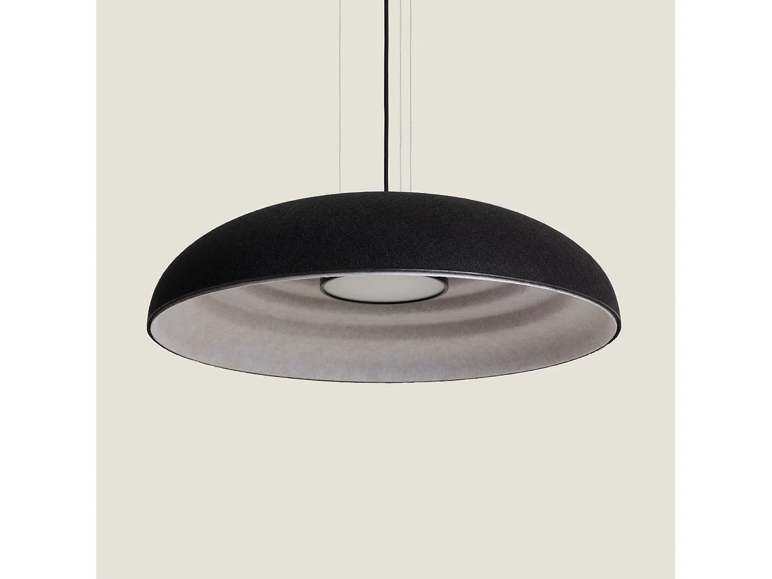 Lámpara Colgante acústica LED 18W Fieltro Misis-S Negro