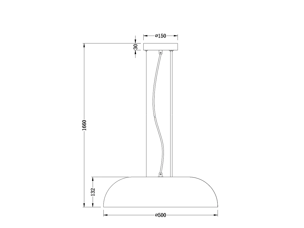Lámpara Colgante acústica LED 18W Fieltro Misis-S Negro