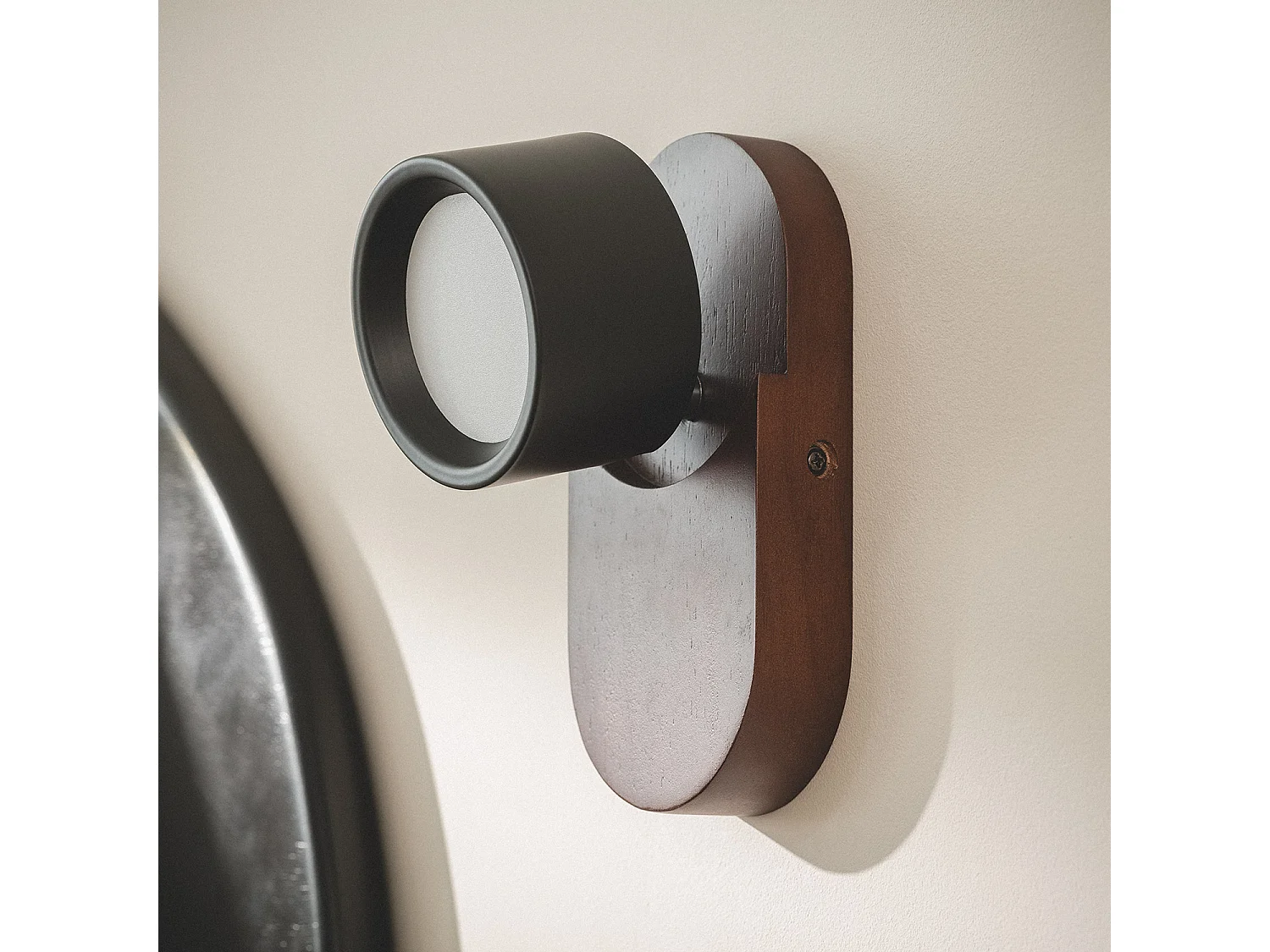Lámpara de Pared LED 5W Metal CCT Seleccionable Cundra Negro Mate