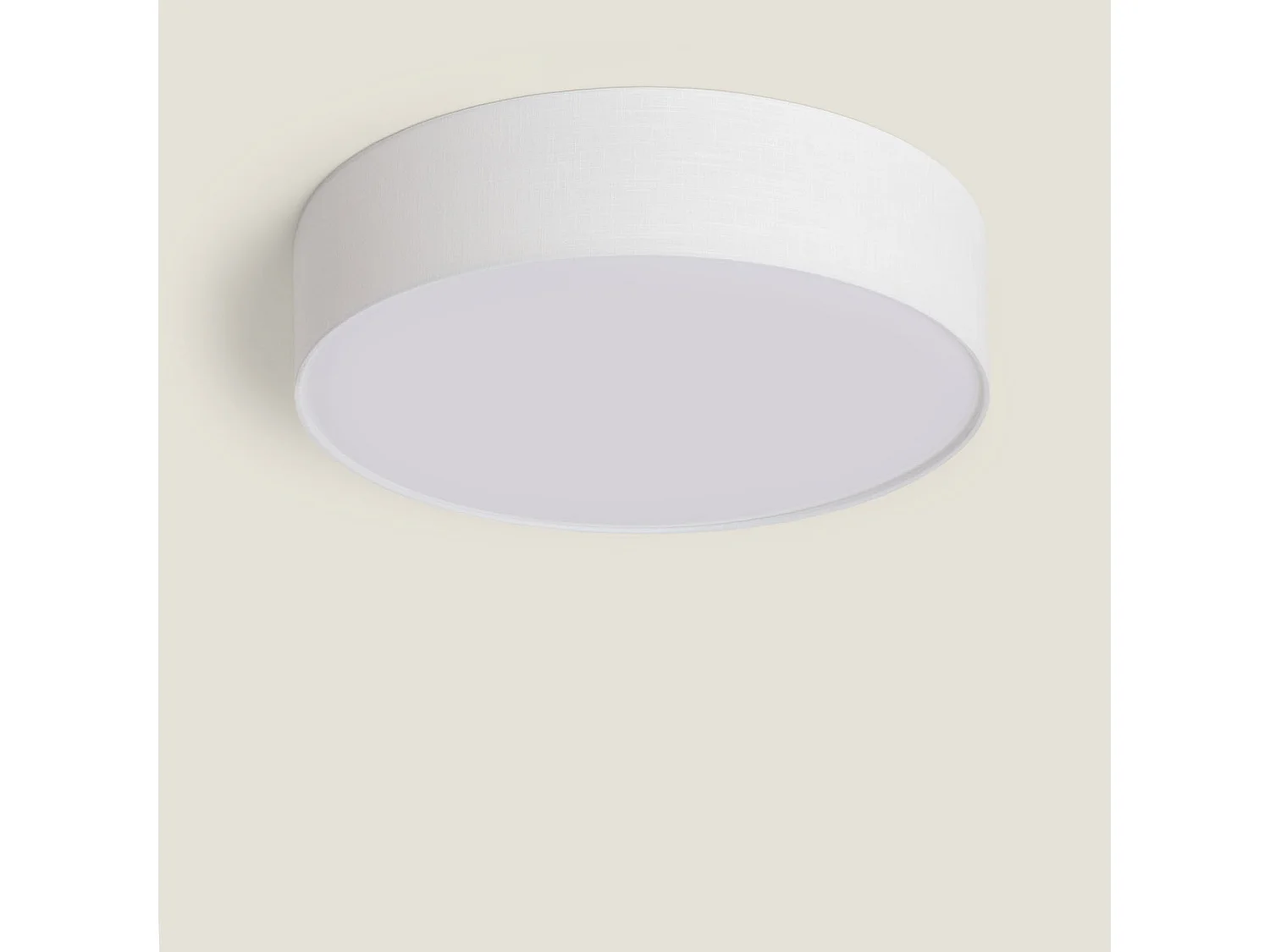 Plafón Circular Lino Ø500 mm Ranje Blanco