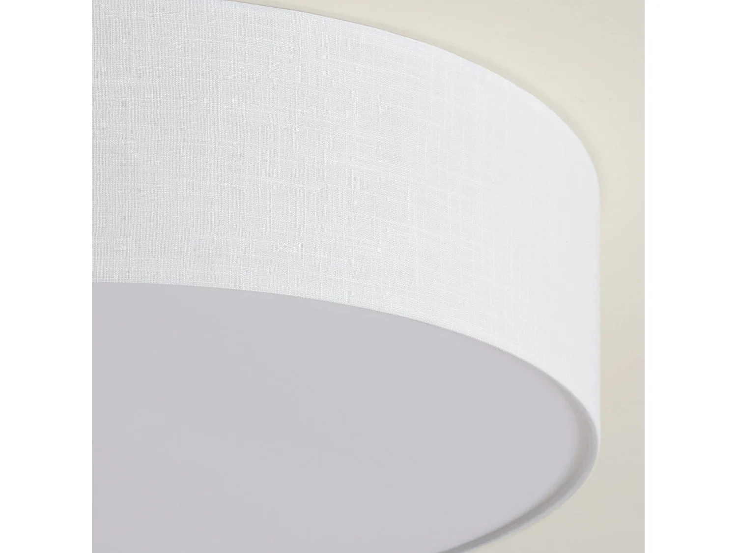 Plafón Circular Lino Ø500 mm Ranje Blanco
