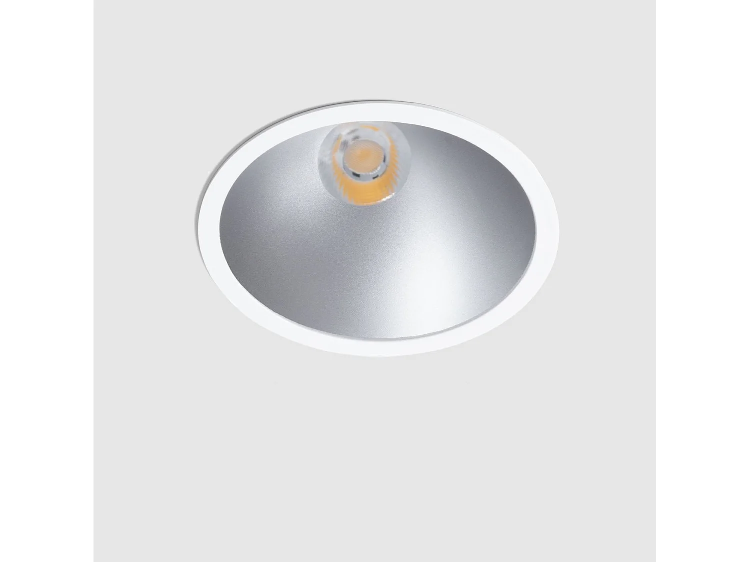 Faretto Downlight LED 9-12W Conico Inclinazione 20º Areni Foro Ø 100 mm 4000K Grigio Bianco Naturale 12 W
