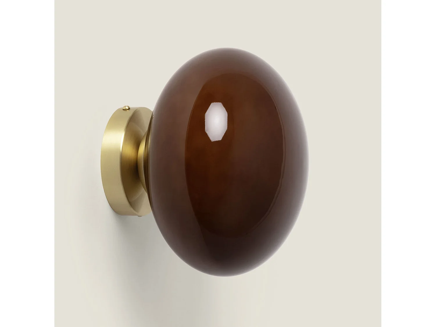 Aplique de Pared Cristal Kurta Marrón