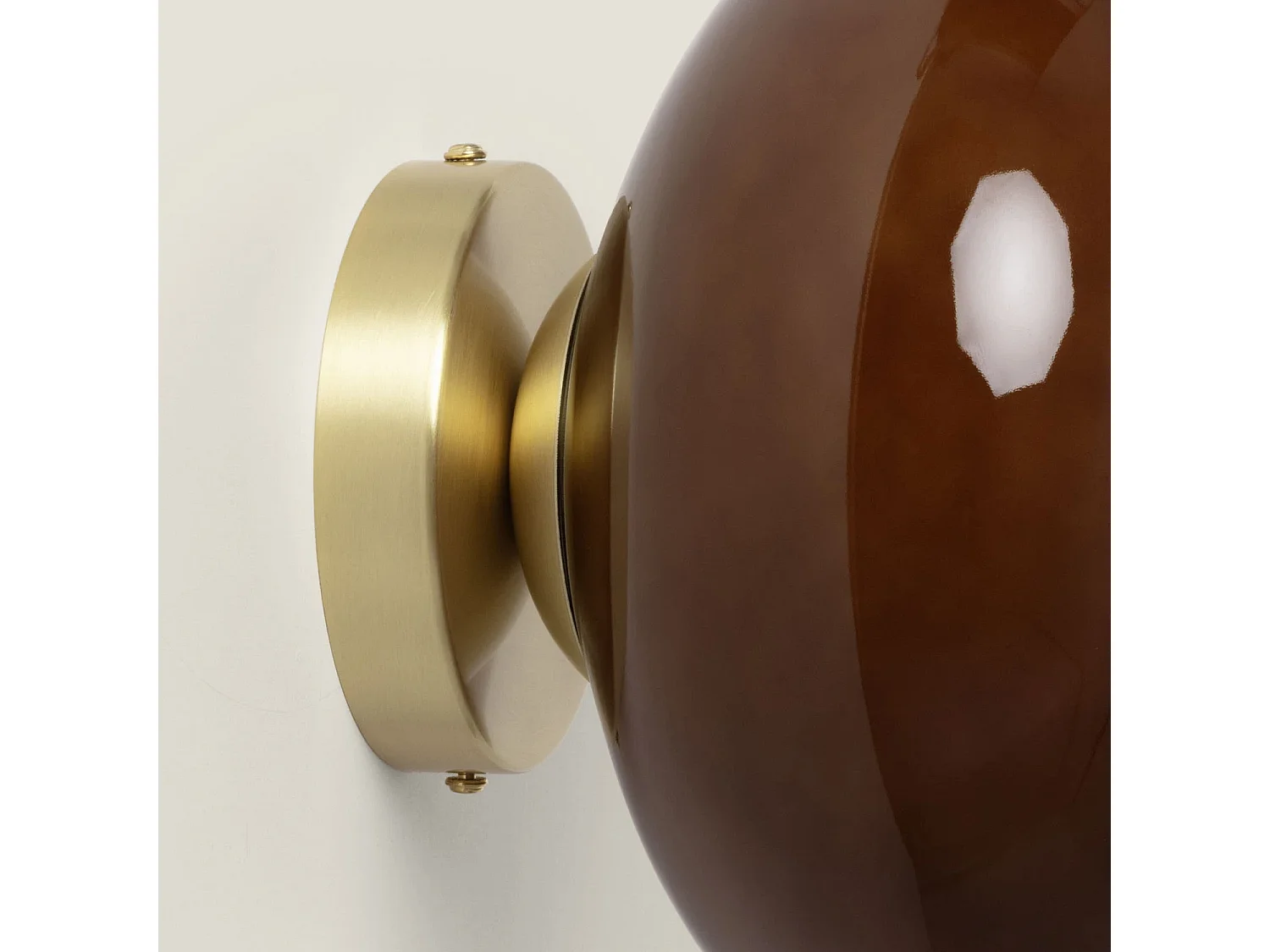 Aplique de Pared Cristal Kurta Marrón
