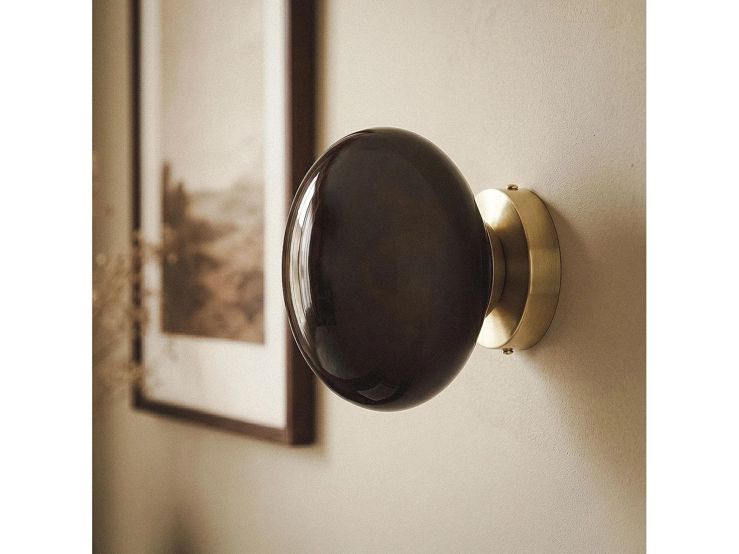 Aplique de Pared Cristal Kurta Marrón