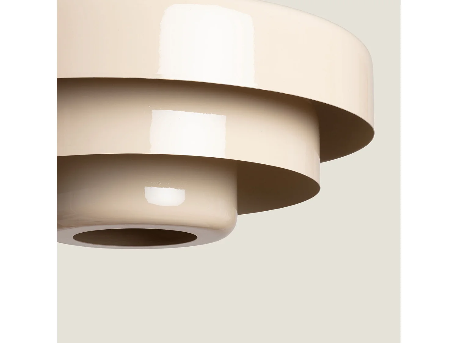 Lámpara Colgante Metal Noa Beige ø35 cm