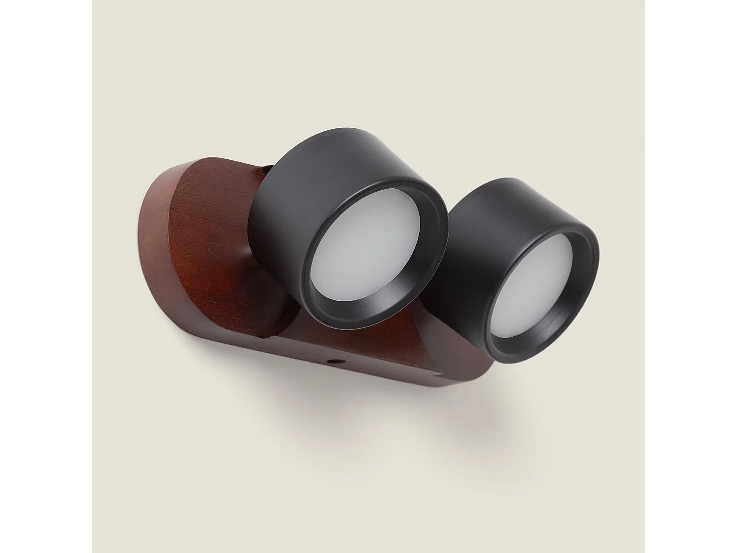 Lámpara de Pared LED 10W Metal CCT Seleccionable Cundra 2 Focos Negro