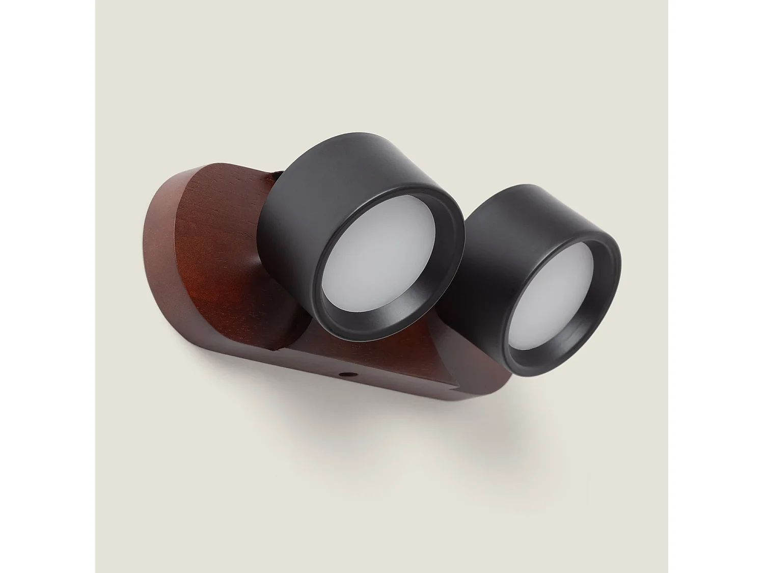 Lámpara de Pared LED 10W Metal CCT Seleccionable Cundra 2 Focos Negro