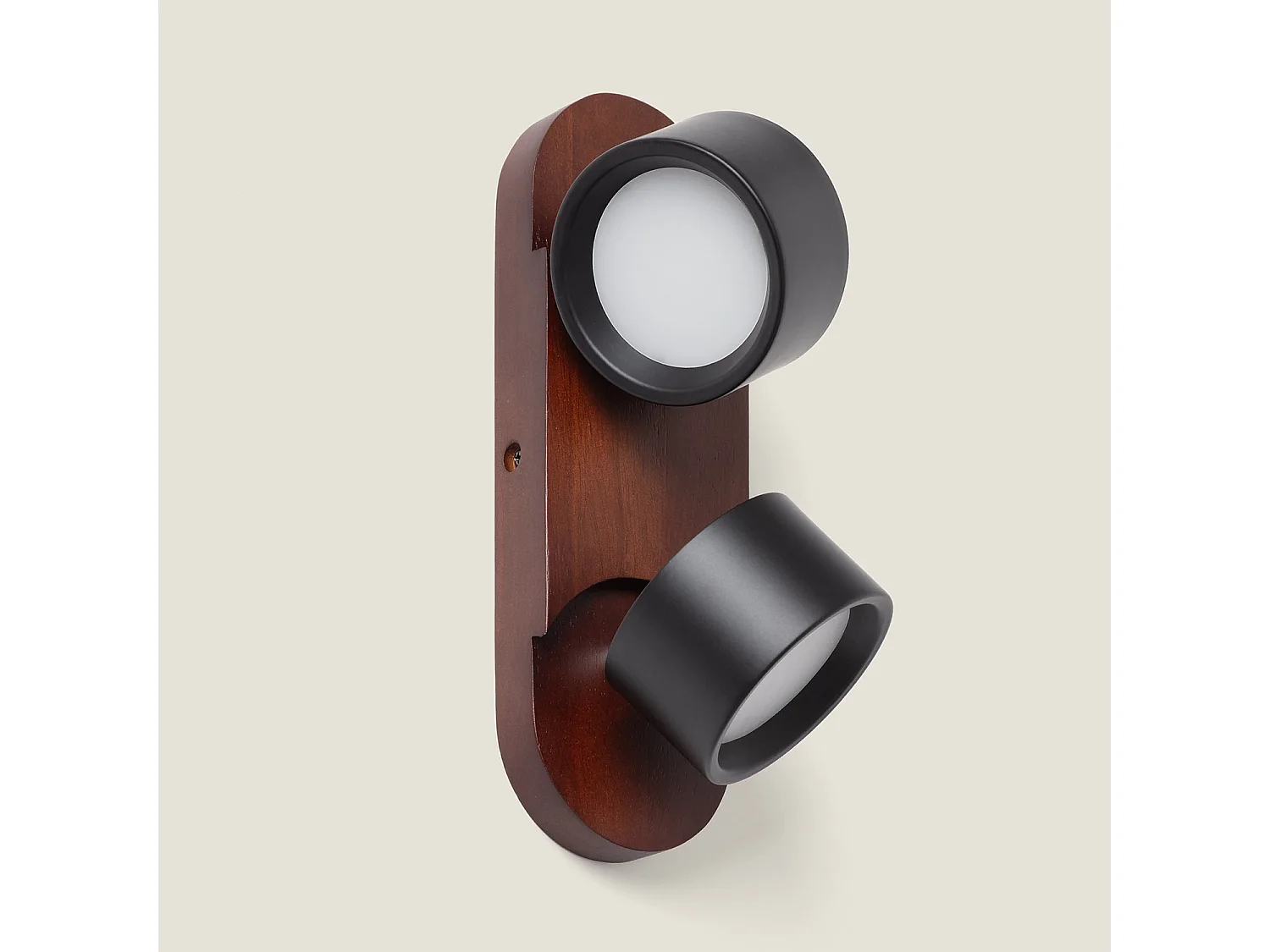Lámpara de Pared LED 10W Metal CCT Seleccionable Cundra 2 Focos Negro