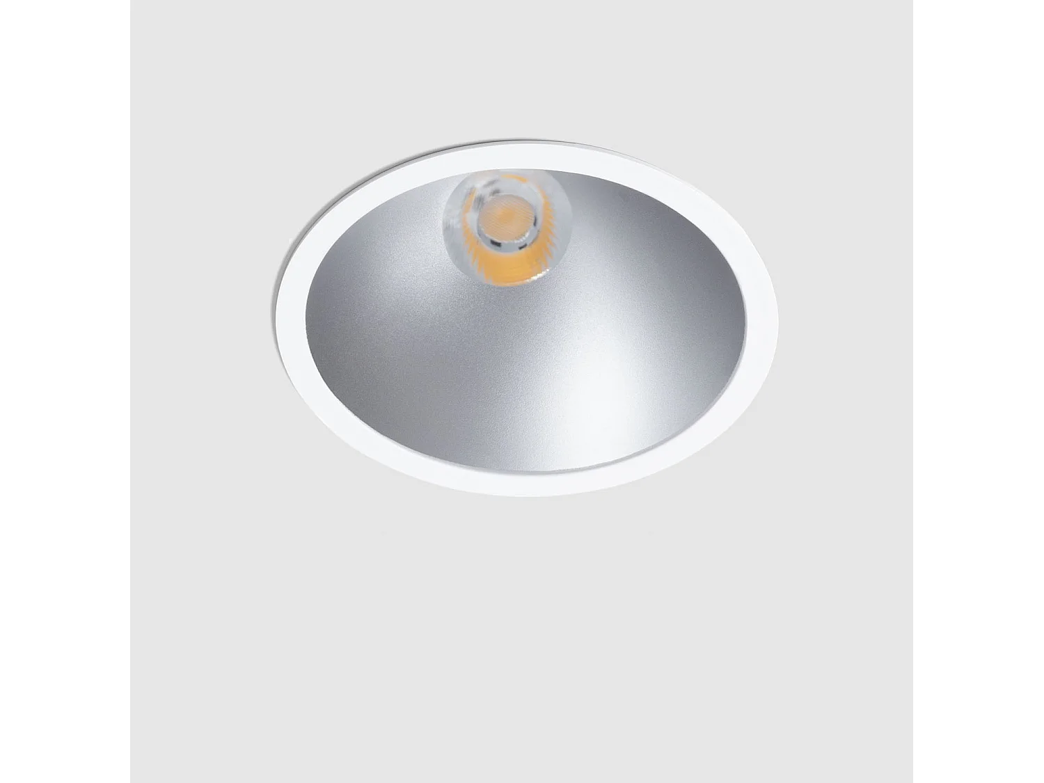 Faretto Downlight LED 9-12W Conico Inclinazione 20º Areni Foro Ø 100 mm 2700K Grigio Bianco Caldo 12 W