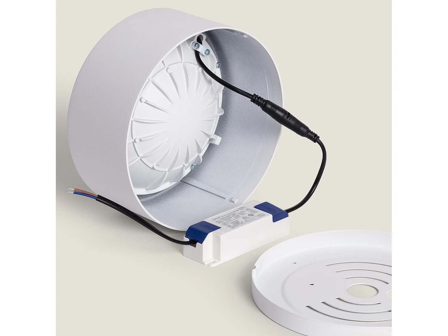Plafón LED 24W Circular Aluminio Luz Indirecta Ø175 mm Tokkai 2700K Blanco Blanco Cálido