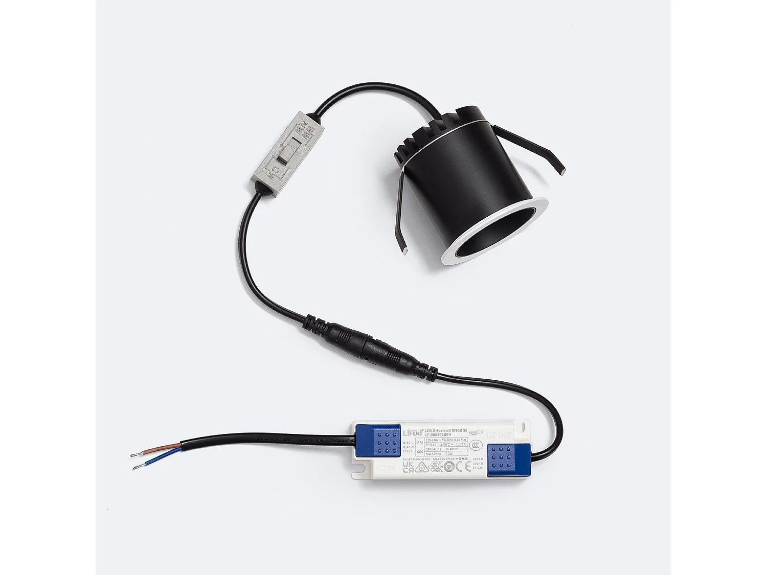 Foco Downlight LED 7W Circular MINI Corte Ø 50 mm Jelly 2700K - 3000K - 4000K Seleccionable (Cálido-Neutro)