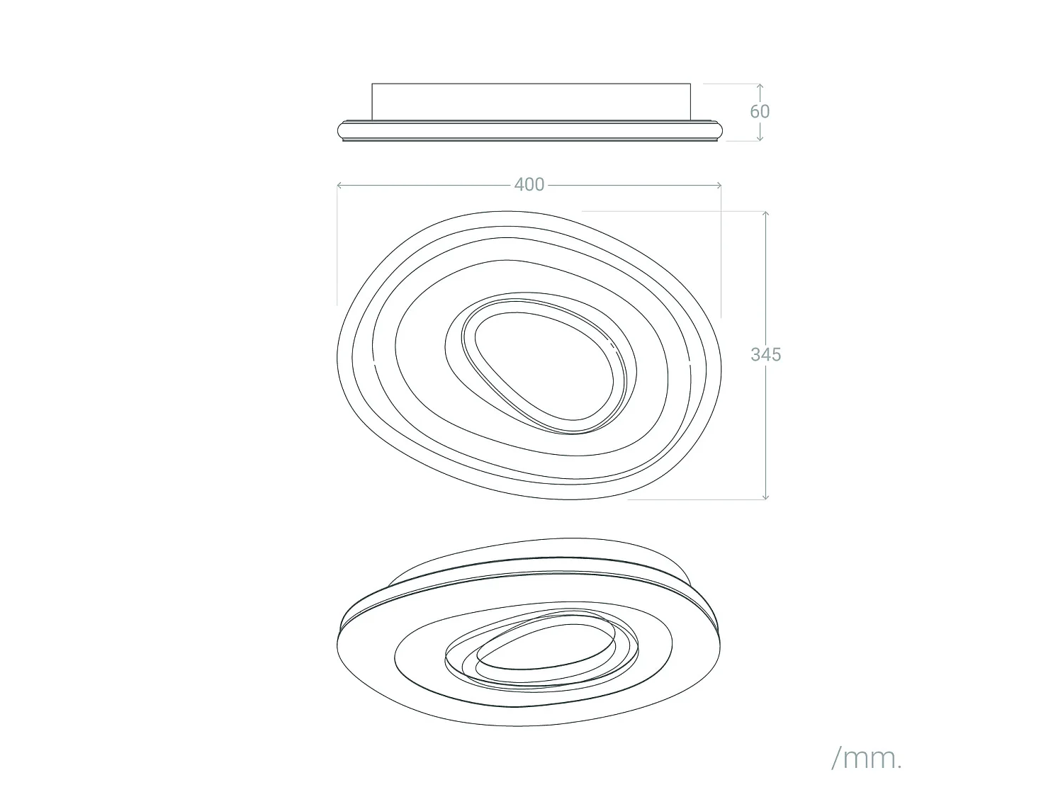 Plafón LED 28W Metal CCT Seleccionable Zarek Ø400 mm Blanco