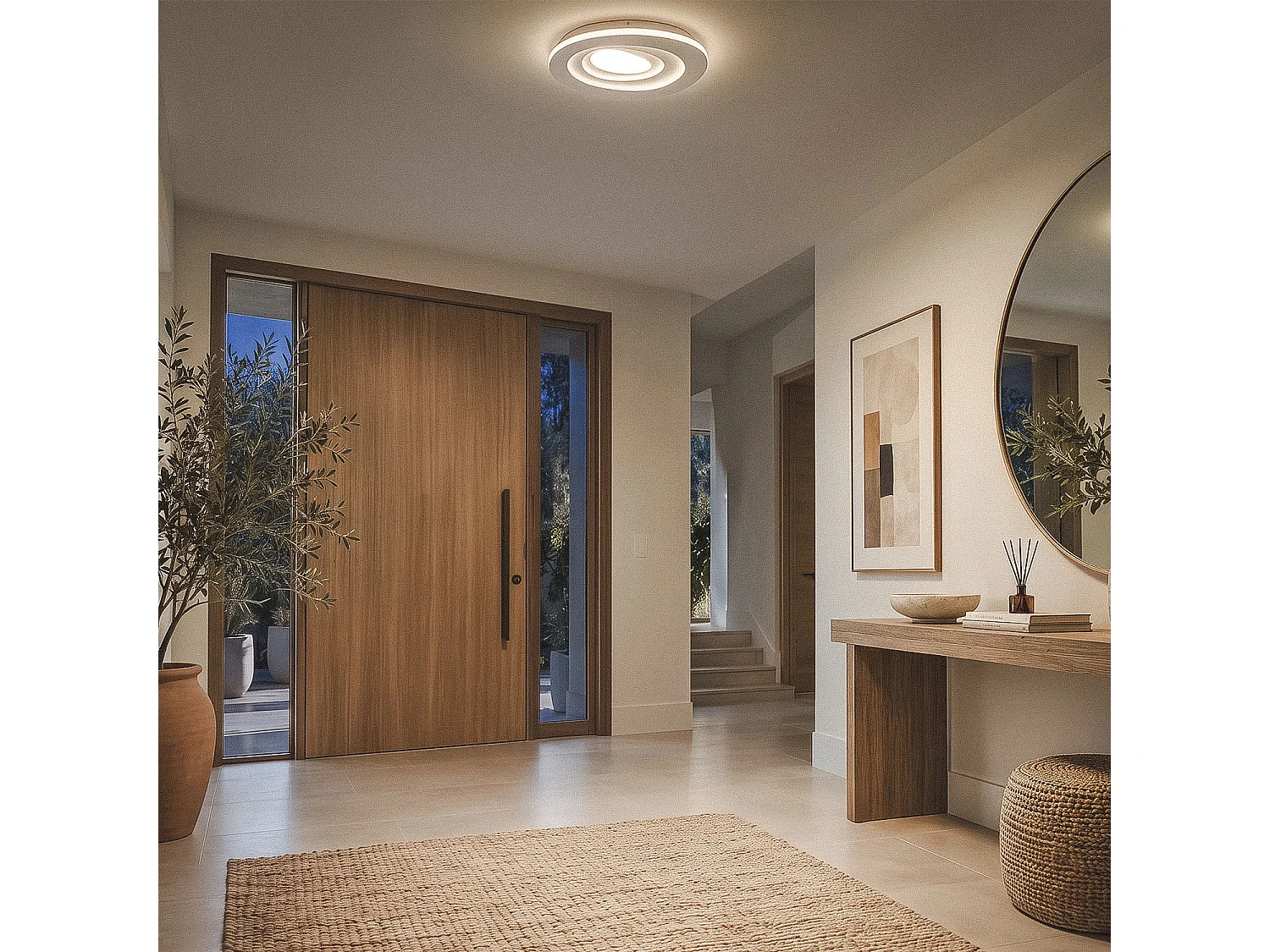 Plafón LED 28W Metal CCT Seleccionable Zarek Ø400 mm Blanco
