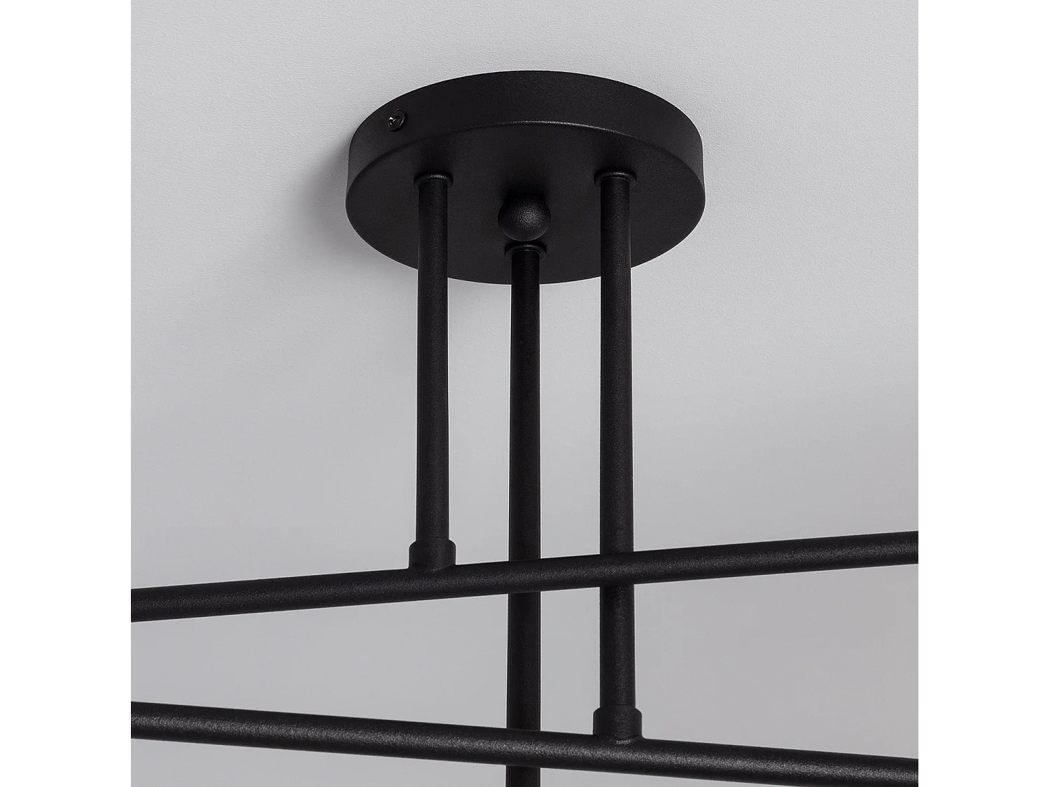 Lámpara de Techo Metal 6 Focos Fimbo Negro Mate