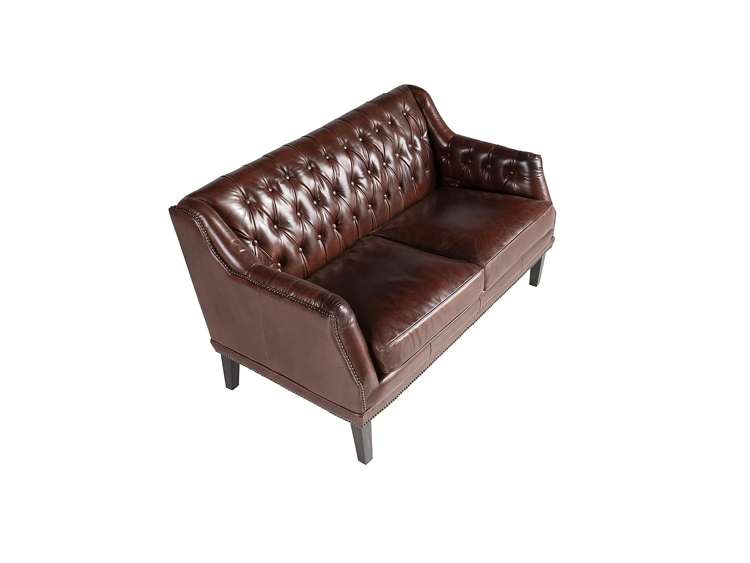 Sofa Chester 2-osobowa ze skóry w kolorze koniakowego brązu 6290 ANGEL CERDA