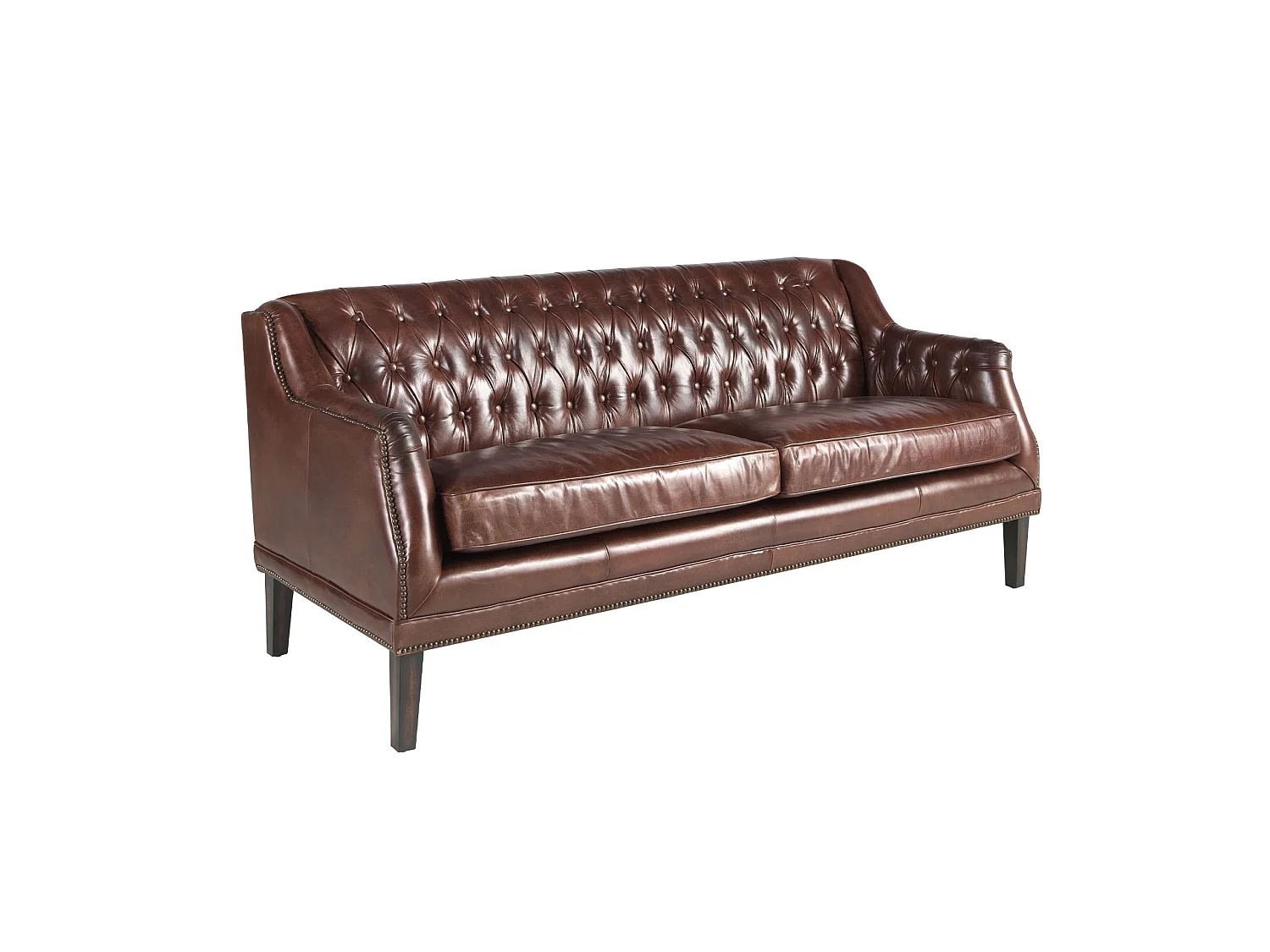 Canapé Chester 3 places en cuir marron cognac 6289 ANGEL CERDA