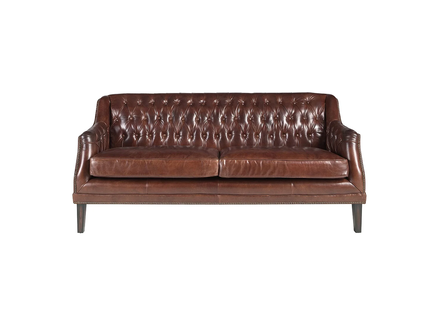 Canapé Chester 3 places en cuir marron cognac 6289 ANGEL CERDA