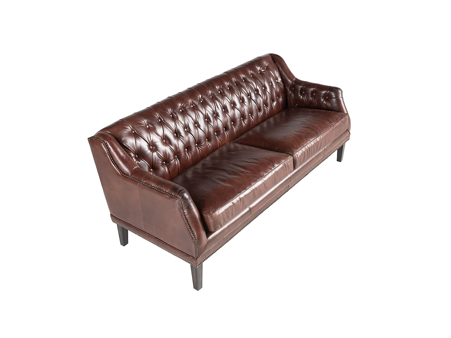 Canapé Chester 3 places en cuir marron cognac 6289 ANGEL CERDA