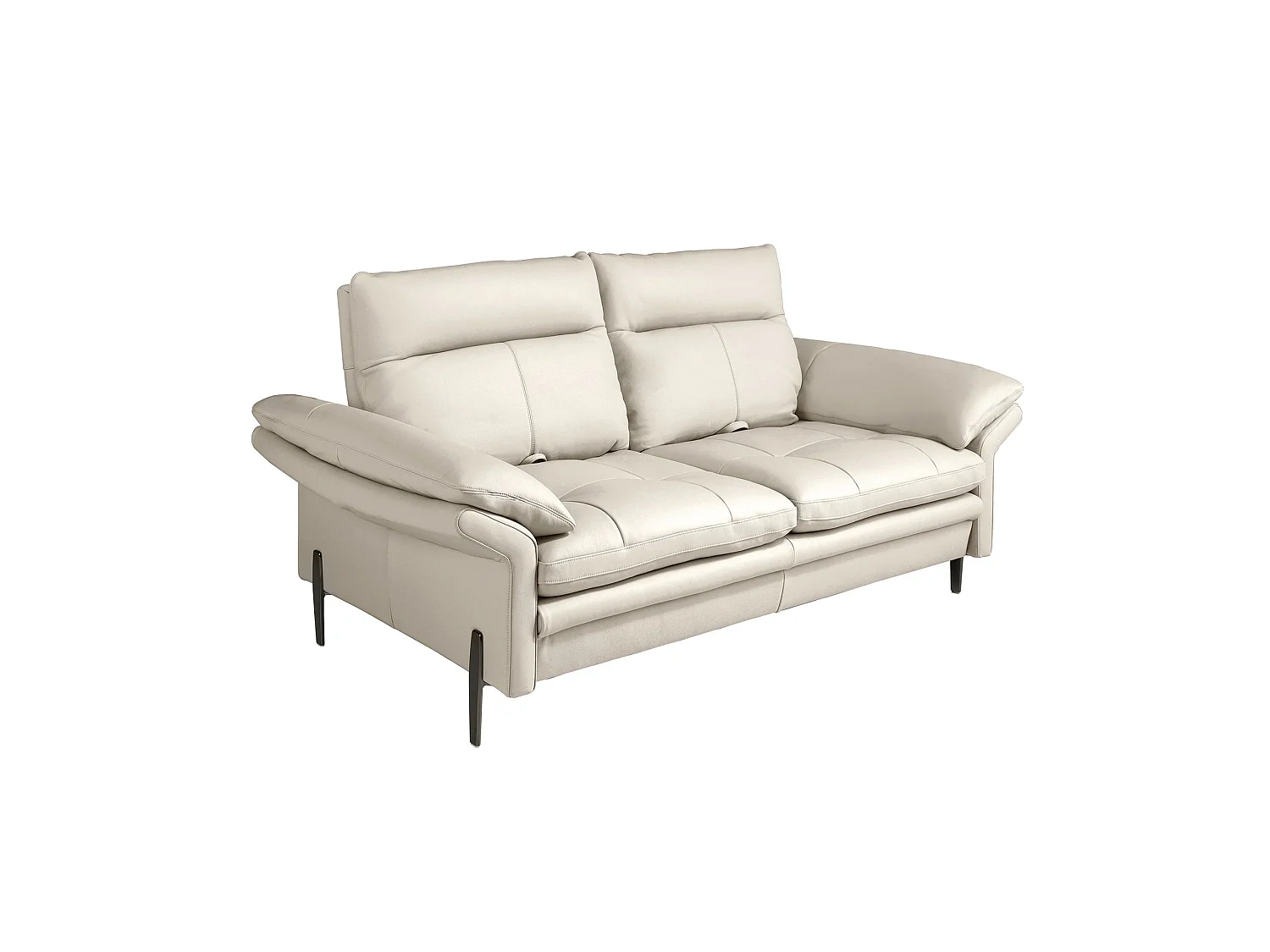 Canapé 2 places en cuir gris taupe 6284 ANGEL CERDA
