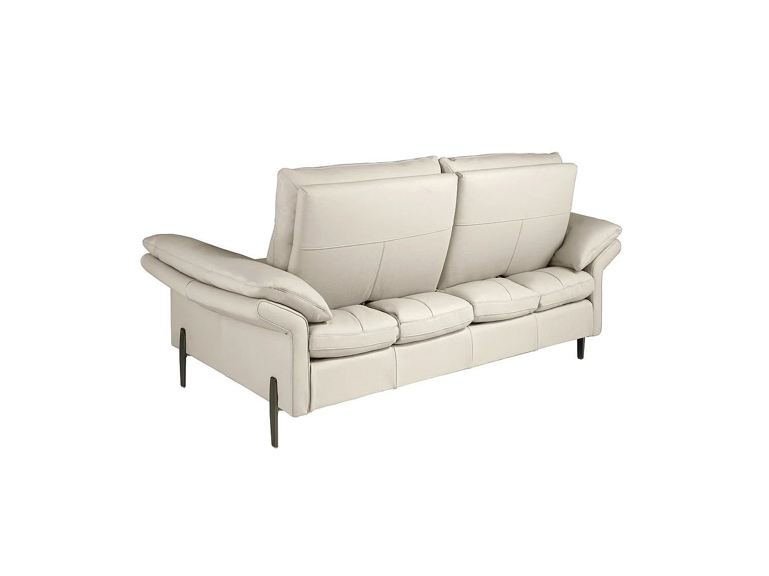Canapé 2 places en cuir gris taupe 6284 ANGEL CERDA