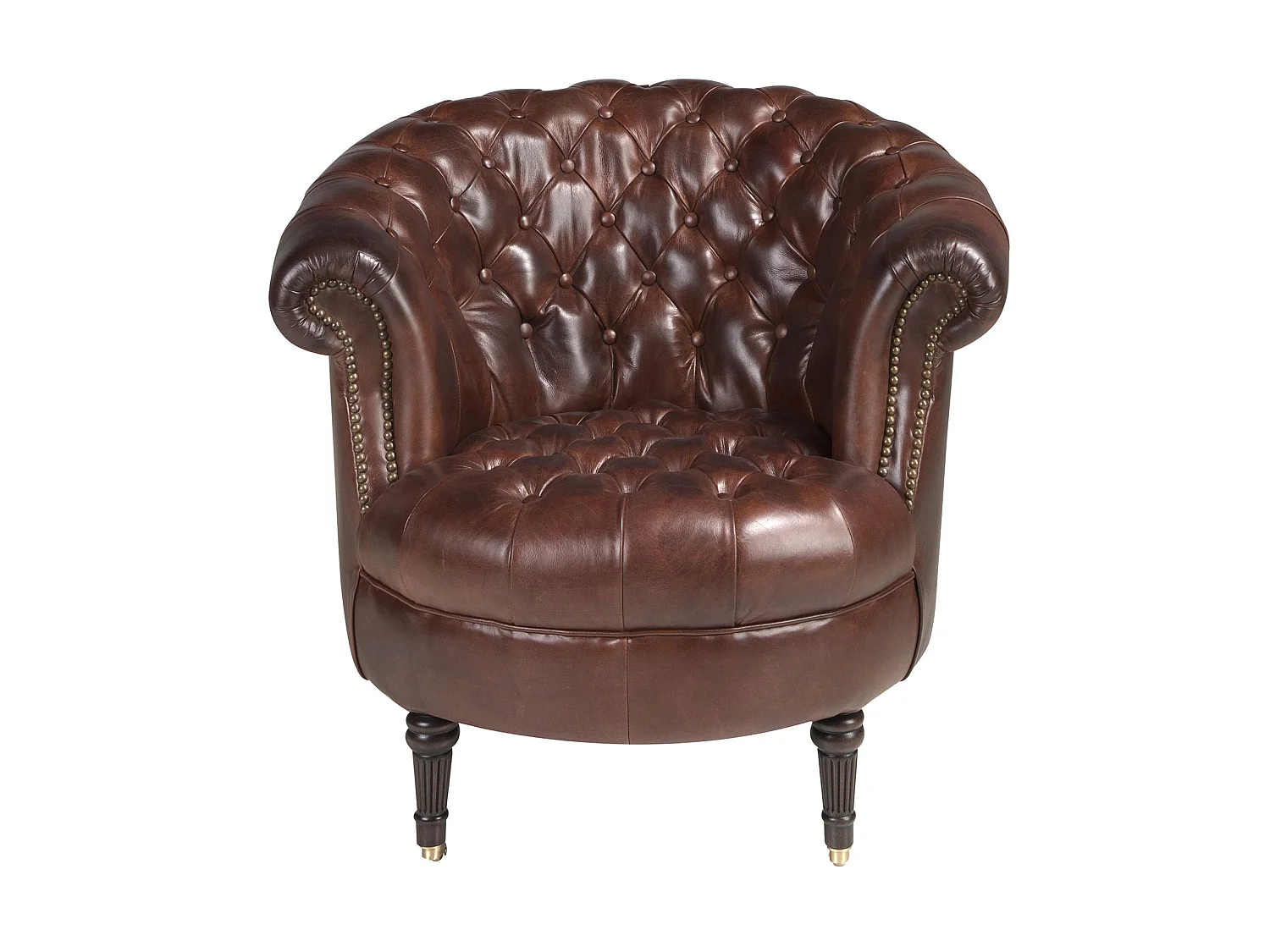Fauteuil Chester en cuir marron cognac 5202 ANGEL CERDA
